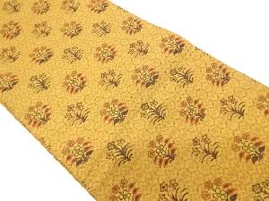 草花模様織出し名古屋帯